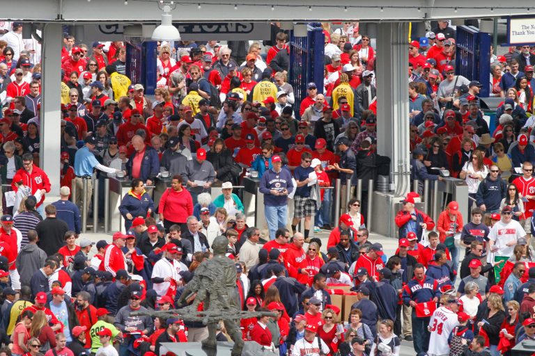 J. David Ake/AP
More than 500,000 fans streamed through the entrances of Nationals Park for the team's 16 home games in April.