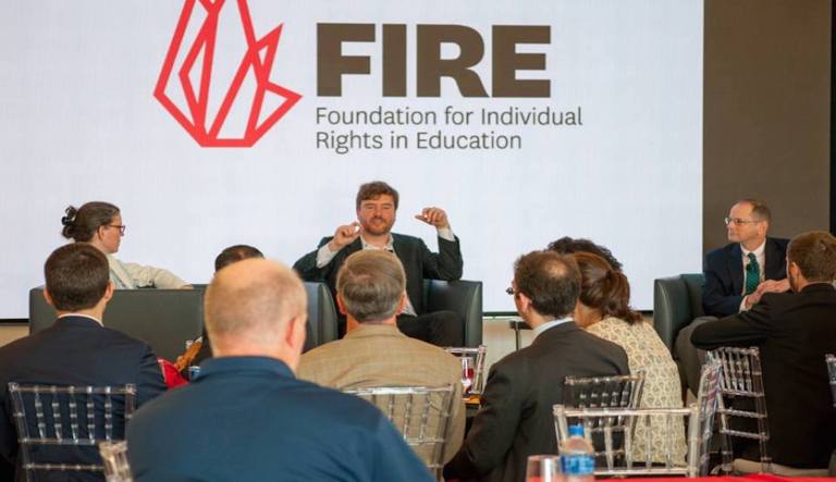 The Foundation for Individual Rights, or FIRE, released its 10th campus free speech report this year. (screenshot)