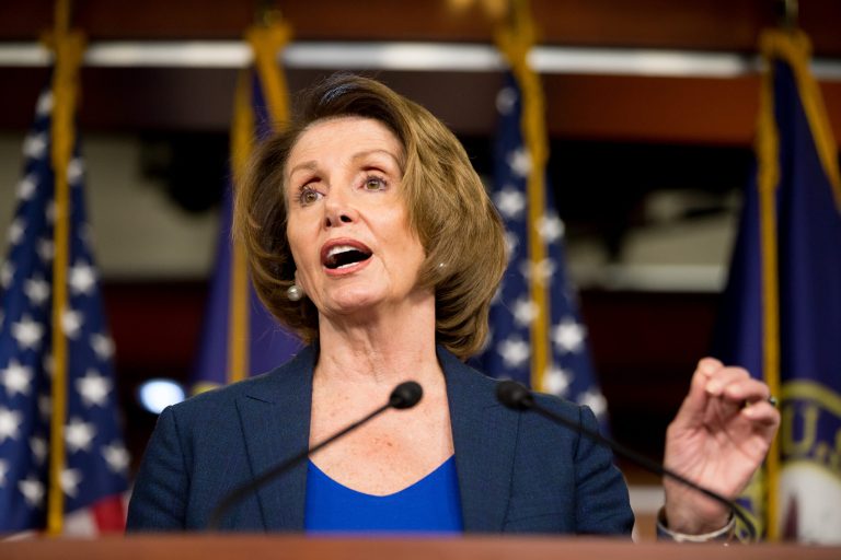 House Minority Leader Nancy Pelosi of Calif. speaks at a news conference on Capitol Hill in Washington, Thursday, April 23, 2015. (AP Photo/Andrew Harnik)