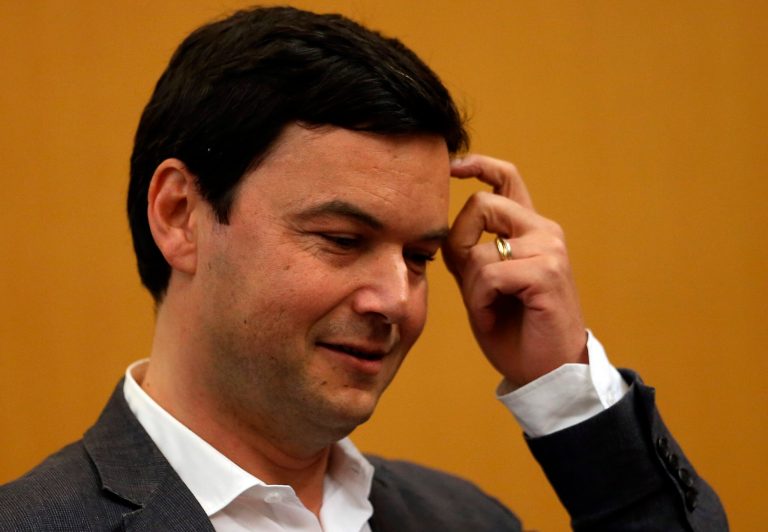 Economist and author Thomas Piketty speaks to the Department of Economics at the University of California, Berkeley, on April 23 in Berkeley, Calif. (Justin Sullivan/Getty Images)
