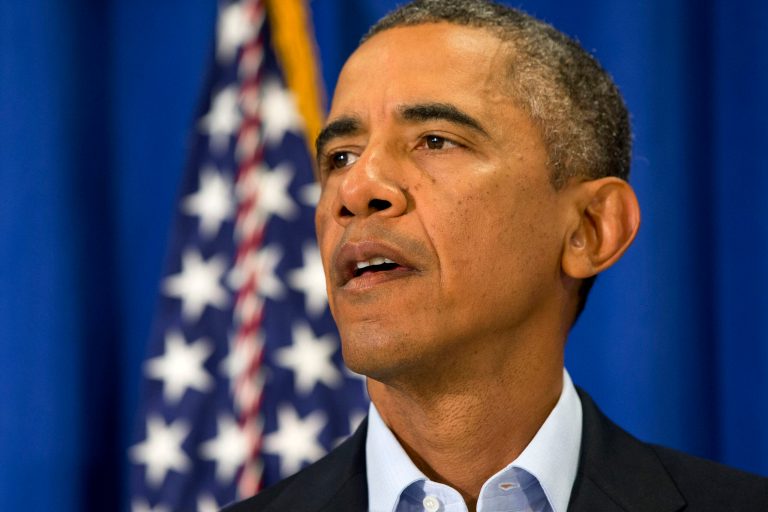 President Barack Obama speaks in Edgartown, Mass., Wednesday, Aug. 20, 2014, about the killing of American journalist James Foley by militants with the Islamic State extremist group.  The president said the US will continue to confront Islamic State extremists despite the brutal murder of journalist James Foley. Obama said the entire world is 