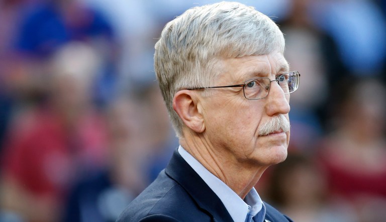 Dr. Francis Collins is a devout Christian, but some lawmakers have found his statements about cloning and stem cell research troubling. (AP Photo/Alex Brandon)