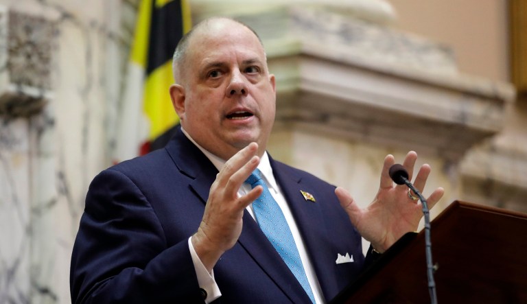Maryland Gov. Larry Hogan said on Saturday that Alabama Republican candidate Roy Moore would be 