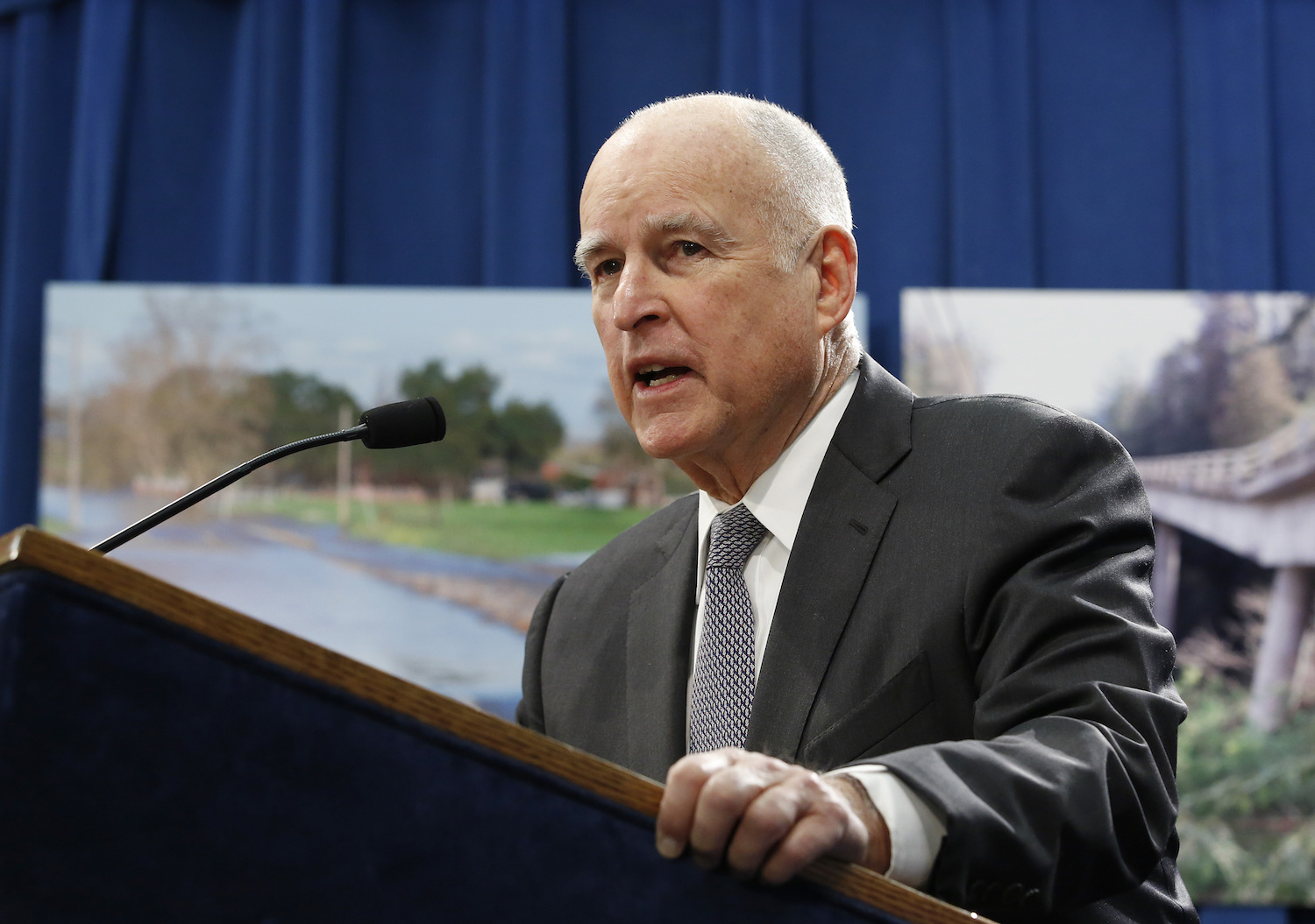 Jerry Brown worries Trump’s wall is there to keep him in