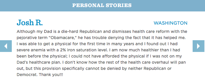 Obama fan: My Dad admits that Obamacare helped me