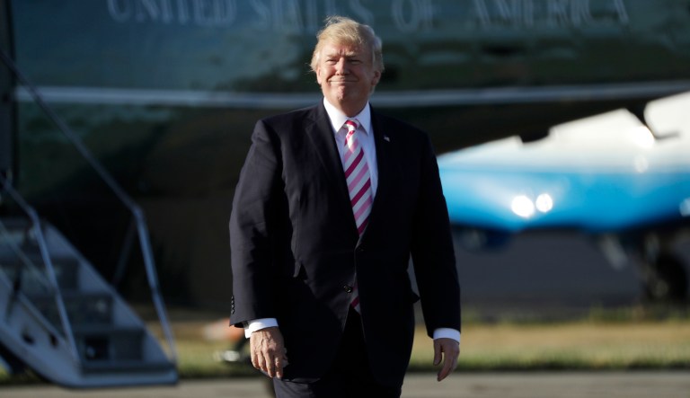 President Trump to attend a campaign rally for Senate candidate Luther Strange in Alabama. (AP Photo/Evan Vucci)