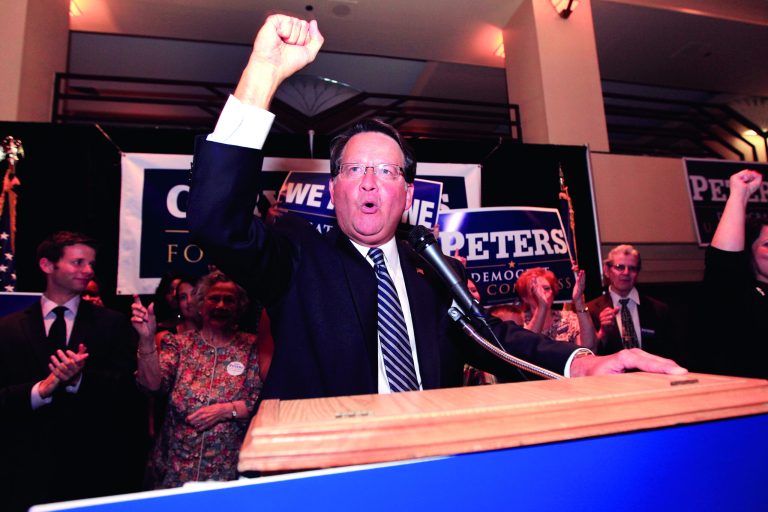 Congressman Gary Peters, D-Mich., has been running a fairly low-key campaign filled with the kind of workaday retail politicking that an incumbent might do. (AP Photo/Carlos Osorio)