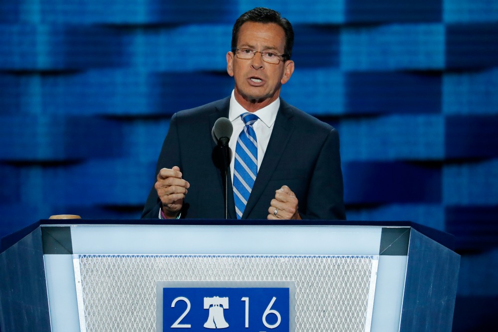 Connecticut governor and Clinton surrogate touts party unity