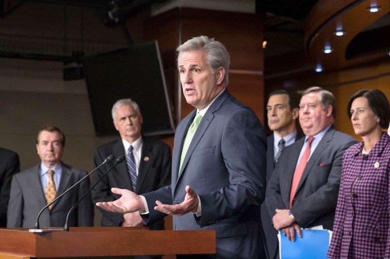 Top Republican lawmakers. including House Majority Leader Kevin McCarthy of Calif., will send a letter to Secretary of Defense Ash Carter on Tuesday asking him to find a way to ensure that thousands of California National Guard members aren't forced to give back re-enlistment bonuses. (AP Photo/J. Scott Applewhite)