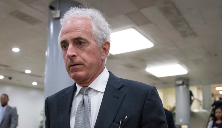 Sen. Bob Corker, R-Tenn., stands by his criticisms of President Trump in the wake of the events in Charlottesville, Va. (AP Photo/J. Scott Applewhite)