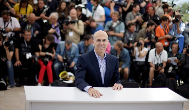 Head of Dreamworks Jeffrey Katzenberg poses for photographers during a photo call for How to Train Your Dragon 2 at the 67th international film festival, Cannes, southern France, Friday, May 16, 2014. (AP Photo/Thibault Camus)