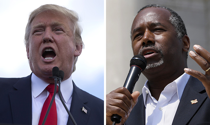 Donald Trump and BenÂ Carson perform best with those who are both 