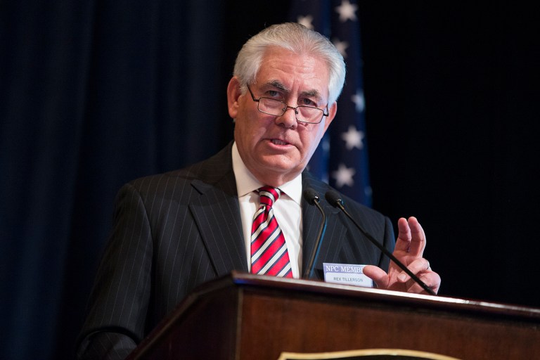 ExxonMobil CEO Rex Tillerson, who is President-elect Trump's pick for secretary of state, has experience negotiating with countries like Russia. (AP Photo/Evan Vucci)