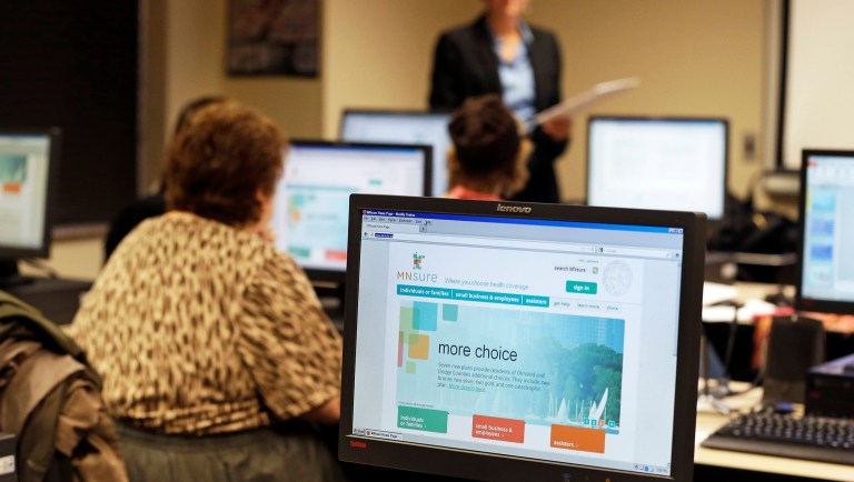 Congressional Budget Office had estimated that 4 million people would enroll in the exchange by 2017, but enrollment as of January stood at 230,000. (AP Photo/Jim Mone,File)