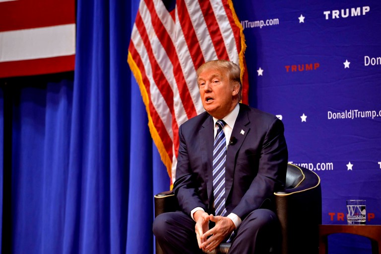 Donald Trump is expected to receive his first classified intelligence briefing in New York on Wednesday. (AP Photo/Richard Shiro)