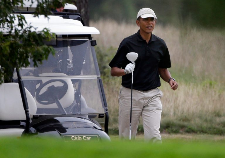 President Obama has balked on Syria with international trips and jaunts to play golf. (AP File)