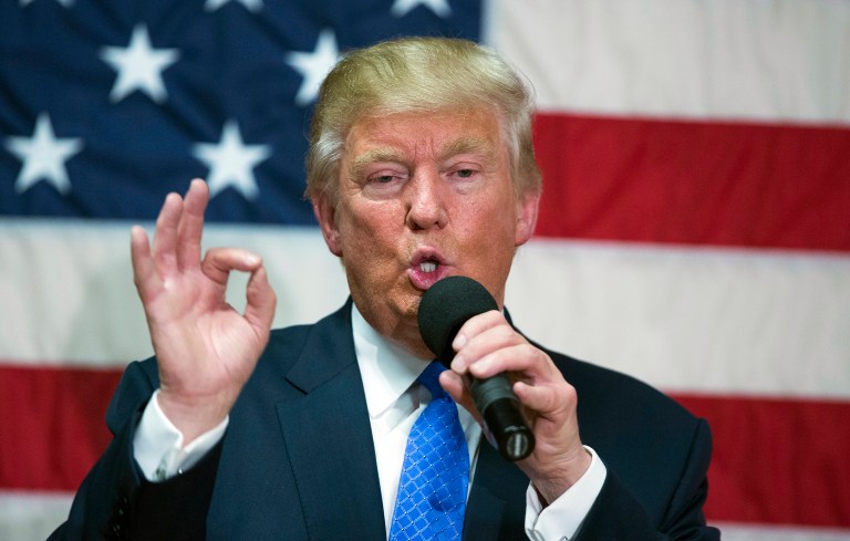 Democratic operatives told the Washington Examiner on Saturday that it's unclear that Hillary Clinton or any of the myriad groups supporting her candidacy planted the sharpest attacks Donald Trump has absorbed in the past week. (AP Photo/ Evan Vucci)
