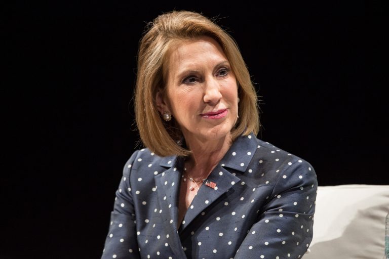 Republican presidential hopeful Carly Fiorina speaks at an event in New York City. (Andrew Burton/Getty Images)