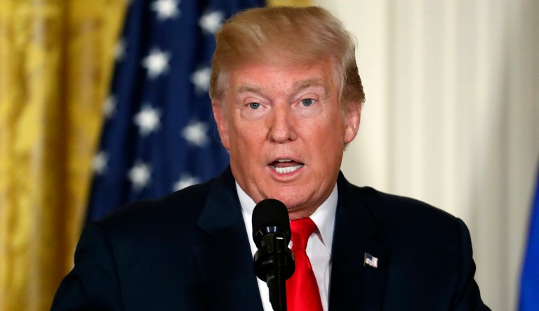 Trump is slated to visit Corpus Christi, Texas, on Tuesday. (AP Photo/Alex Brandon)