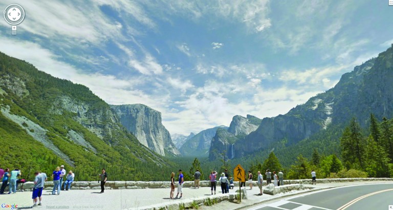 In this undated Street View image provided by Google is Inspiration Point at Yosemite National Park in California. The Google Street View service that has brought us Earth as we might not be able to afford to see it, as well criticism that some scenes along its 5 million miles of the globe's roadways invade privacy, this month has turned its 360-degree cameras on road trips through five national parks in California. (AP Photo/Google)