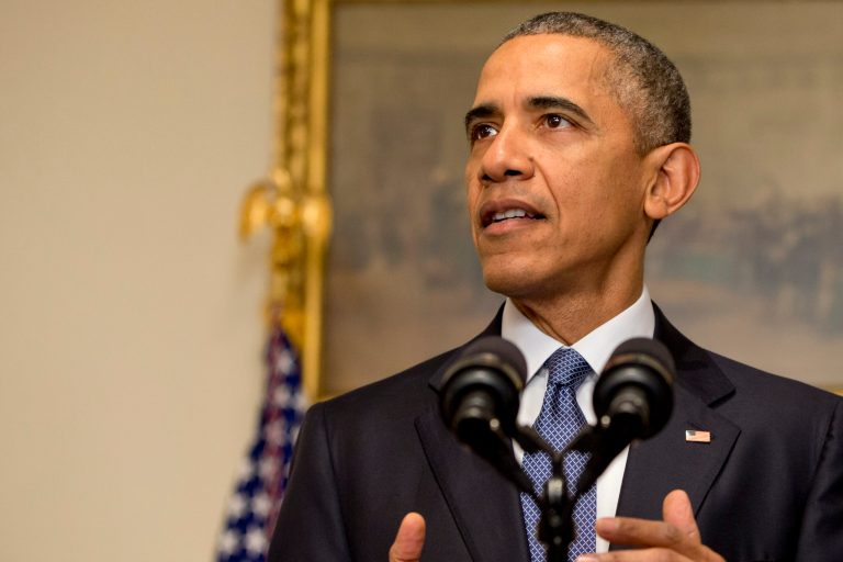 Obama is stopping in San Bernardino as he and his family travel to Hawaii for their annual Christmas vacation. (AP Photo/Jacquelyn Martin)
