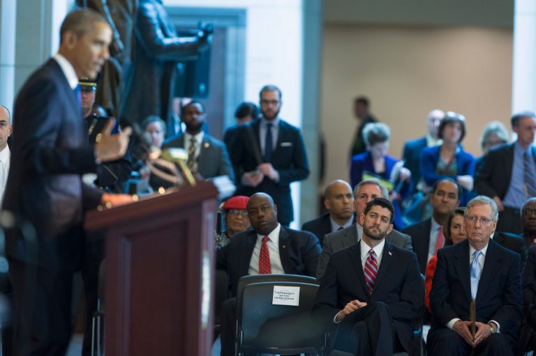 Heritage Action is ready to wage another war over Obamacare repeal, insisting Republicans try to knock down all of the healthcare law instead of just its biggest parts. (AP Photo/Evan Vucci)