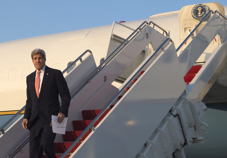 Kerry will be in Cairo on Sunday to consult with Egyptian officials and will meet with Gulf Cooperation Council members in Qatar on Monday.Â (Saul Loeb/Pool via AP)