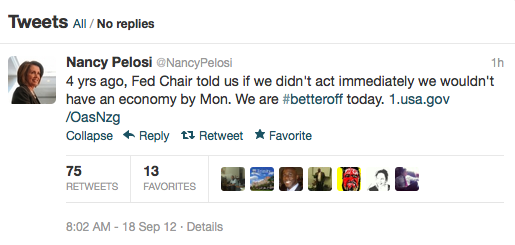 Nancy Pelosi celebrates Wall Street bailout anniversary