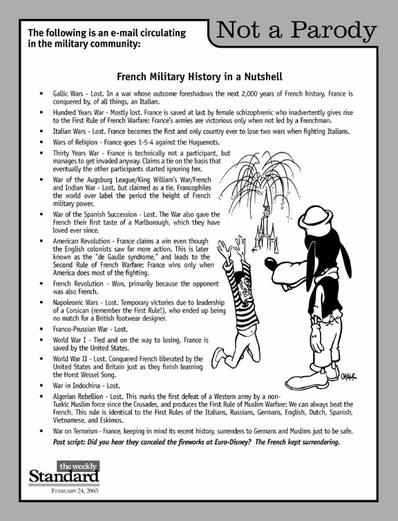 French military history in a nutshell.