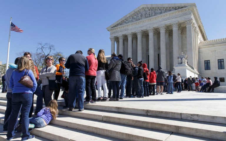 Because the Supreme Court lacked the late Justice Antonin Scalia's vote, state and local governments elected with union money and union backing can continue to give unions a sweetheart deal at the expense of unwilling workers. (AP Photo/J. Scott Applewhite)