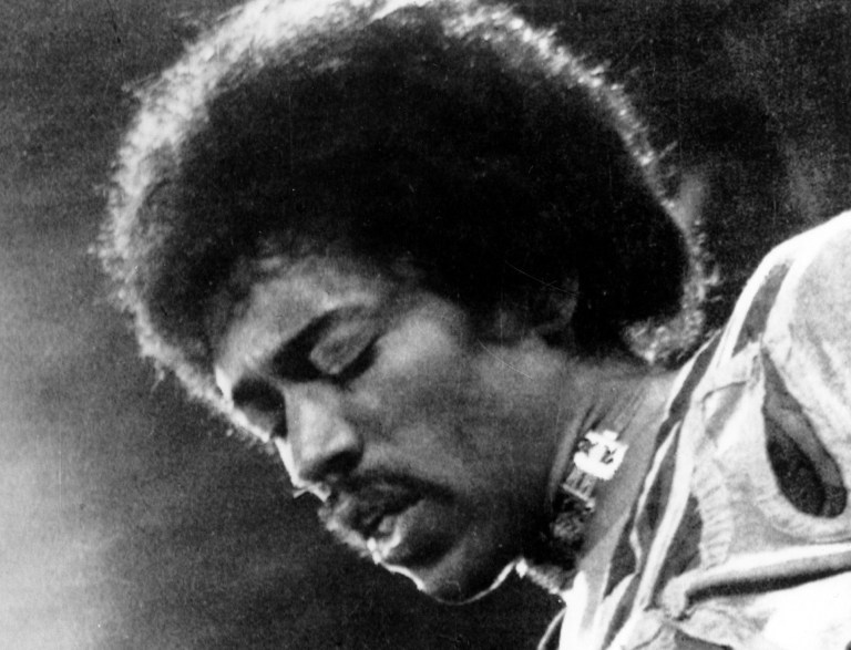 FILE- In this 1970 file photo, Jimi Hendrix performs on the Isle of Wight in England. A new Jimi Hendrix album is coming March 5. The musician's website says 
