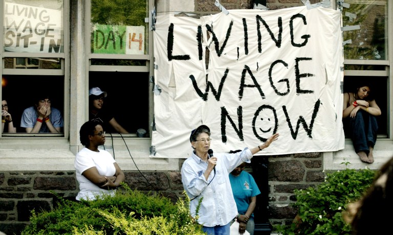 Liberal activists across the nation have since 1994 demanded a âliving wage,â which, depending on who is doing the defining, means the amount required to cover the basic needs of an individual or family. (AP File)