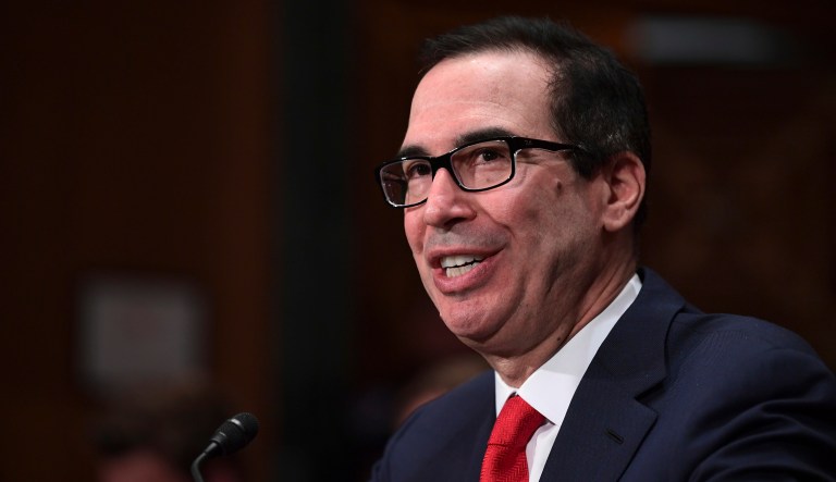 Treasury Secretary Steven Mnuchin said, 