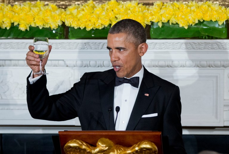President Obama is attending the Alfalfa Club luncheon. (AP Photo/Manuel Balce Ceneta)