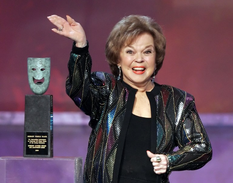 Shirley Temple, the curly-haired child star who put smiles on the faces of Depression-era moviegoers, has died. She was 85.  (AP Photo/Mark J. Terrill, File)