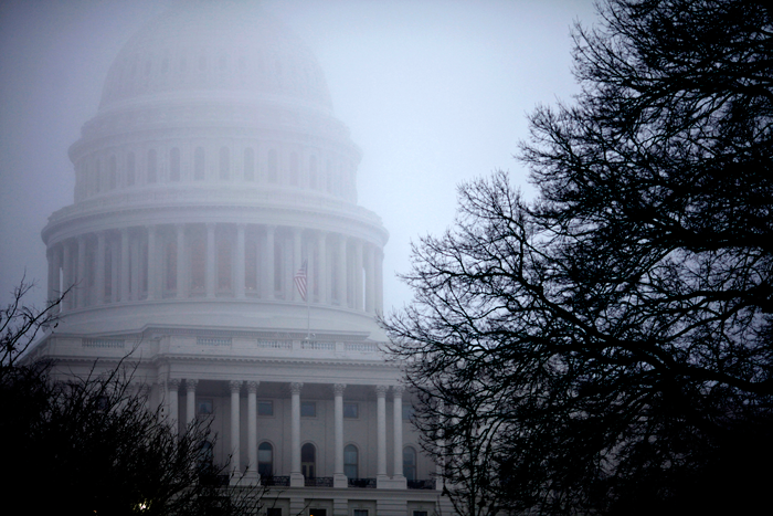 U.S. Capitol shrouded in fog this week. (J. Scott Applewhite/AP)