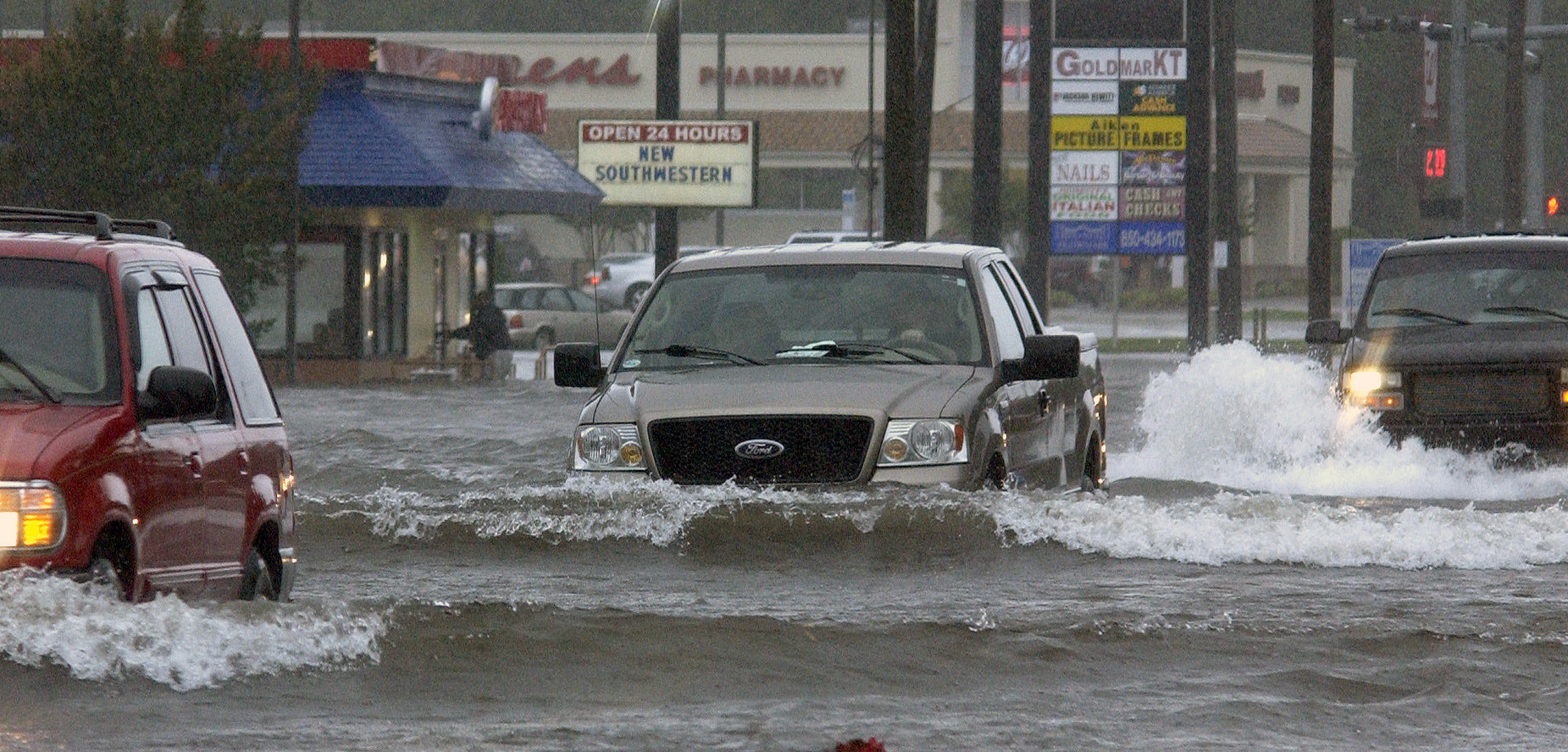 Record rainfall inundates central Gulf coast