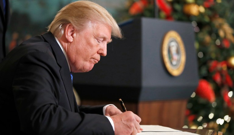 President Trump will sign an executive order that will give administration officials 60 days to come up with a plan for helping veterans access mental health and suicide prevention services during their first year out of the military. (AP Photo/Alex Brandon)