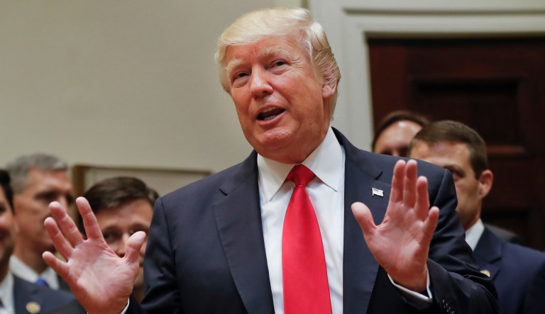 President Trump made it clear Wednesday that it's too early for Republicans to give up trying to pass a bill to repeal Obamacare. (AP Photo/Pablo Martinez Monsivais)