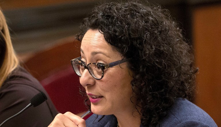 A former legislative staffer for Cristina Garcia said she often spoke about sexual issues with young staffers in graphic detail and was known to be a heavy drinker. (AP Photo/Rich Pedroncelli, File)