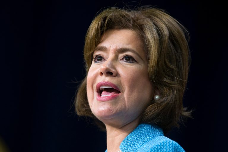 Despite pushback from numerous lawmakers on the House Small Business Committee, the new head of the SBA, Maria Contreras-Sweet, insists a new $2.5 million agency program will launch. (AP/ Evan Vucci)