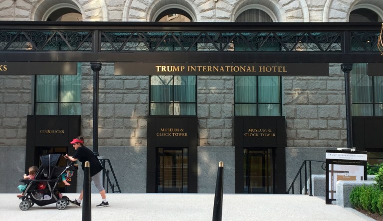 Property of the People, a government watchdog group, obtained a document which shows how General Service Administration employees spent thousands of dollars at the Trump International Hotel in Washington, D.C. (AP Photos/Beth J. Harpaz)