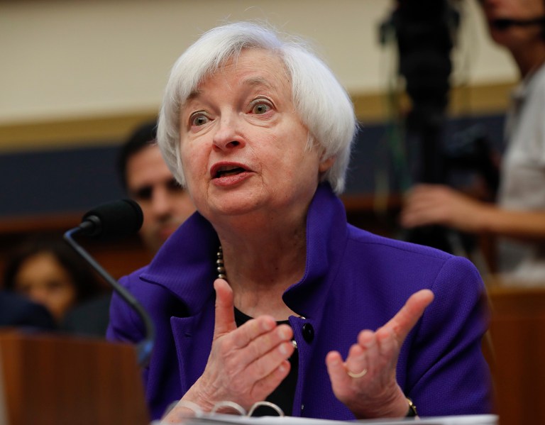 Federal Reserve Board Chairwoman Janet Yellen said that it might be worth asking whether the Fed could help the economy by 