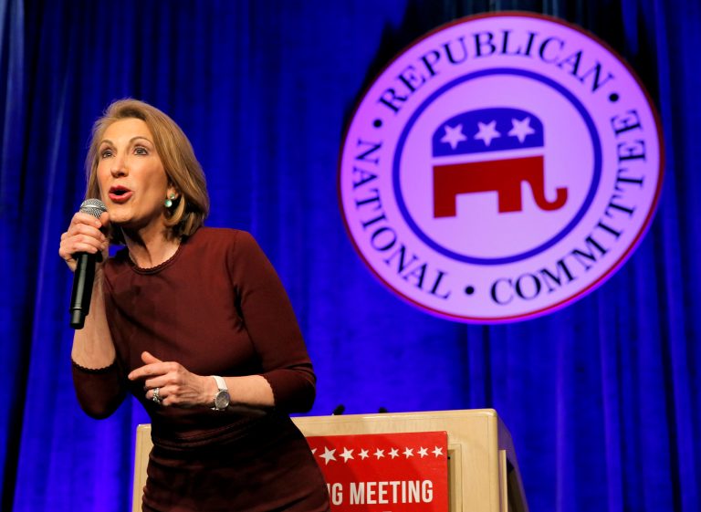 At least one of the lesser-known Republican presidential candidates, Carly Fiorina, is ready to rise to a challenge presented to them by Fox. (AP Photo)