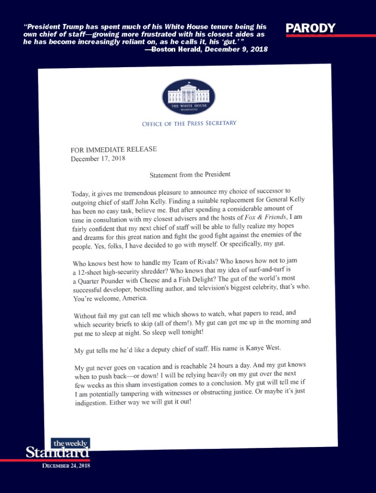 Trump’s New, Reliable Chief of Staff