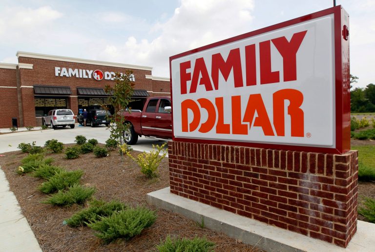FILE - This Tuesday, Aug. 19, 2014 photo shows the Family Dollar store in Ridgeland, Miss. Dollar General is boosting its bid for rival Family Dollar to approximately $9.1 billion and says it's now willing to more than double the number of stores it would shed to avoid trouble with regulators. Dollar General Corp. said Tuesday, Sept. 2, 2014, it will now divest 1,500 stores to steer clear of antitrust issues.(AP Photo/Rogelio V. Solis, File)