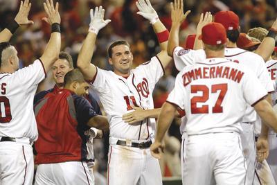 Jacquelyn Martin/APRyan Zimmerman, who received a six-year,$100 million extension Sunday, has eight game-ending home runs in his career.