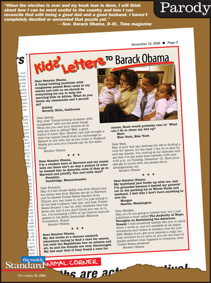 Barack Obama answers children’s letters.