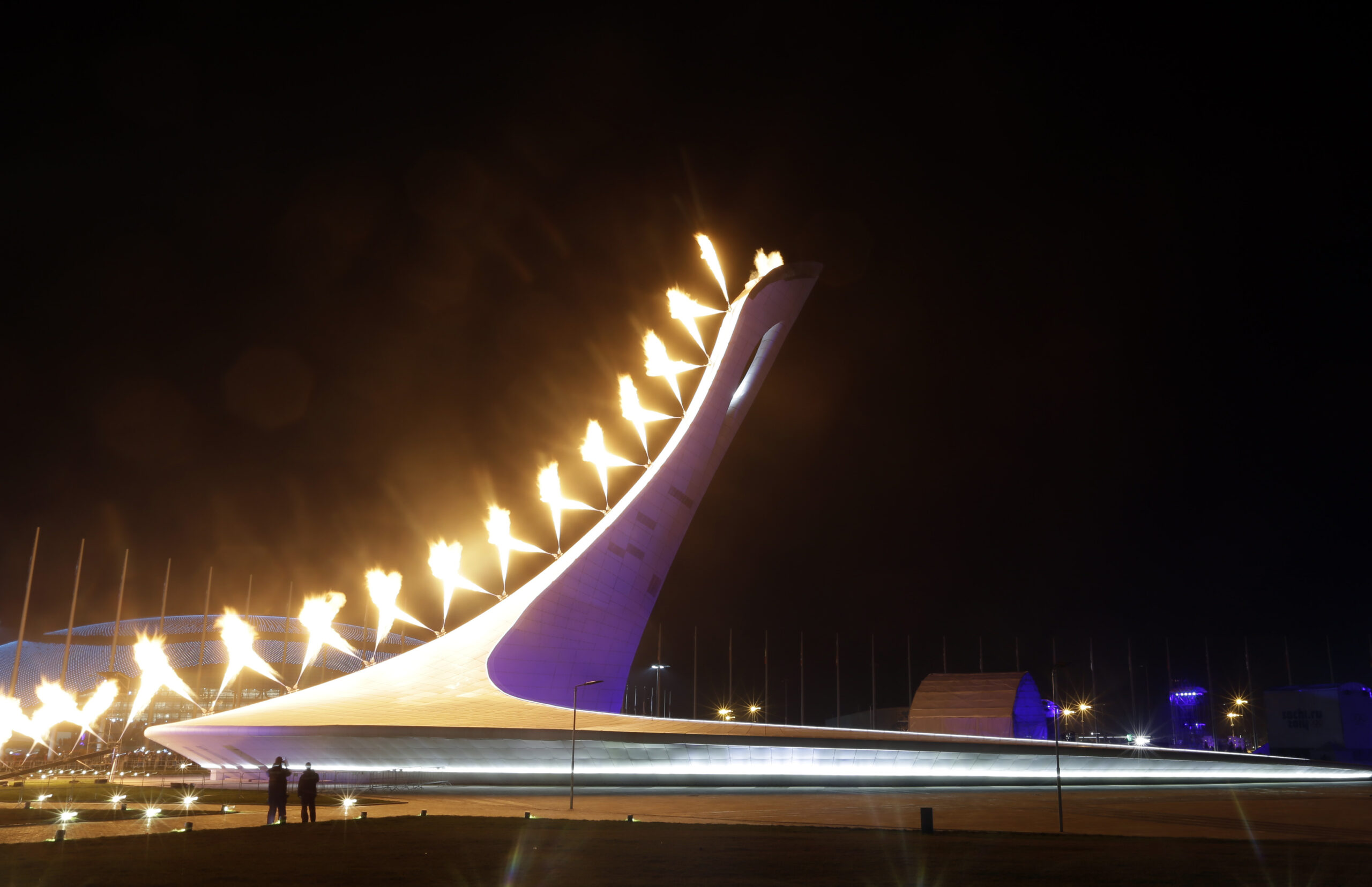 SOCHI SCENE: Lighting the torch