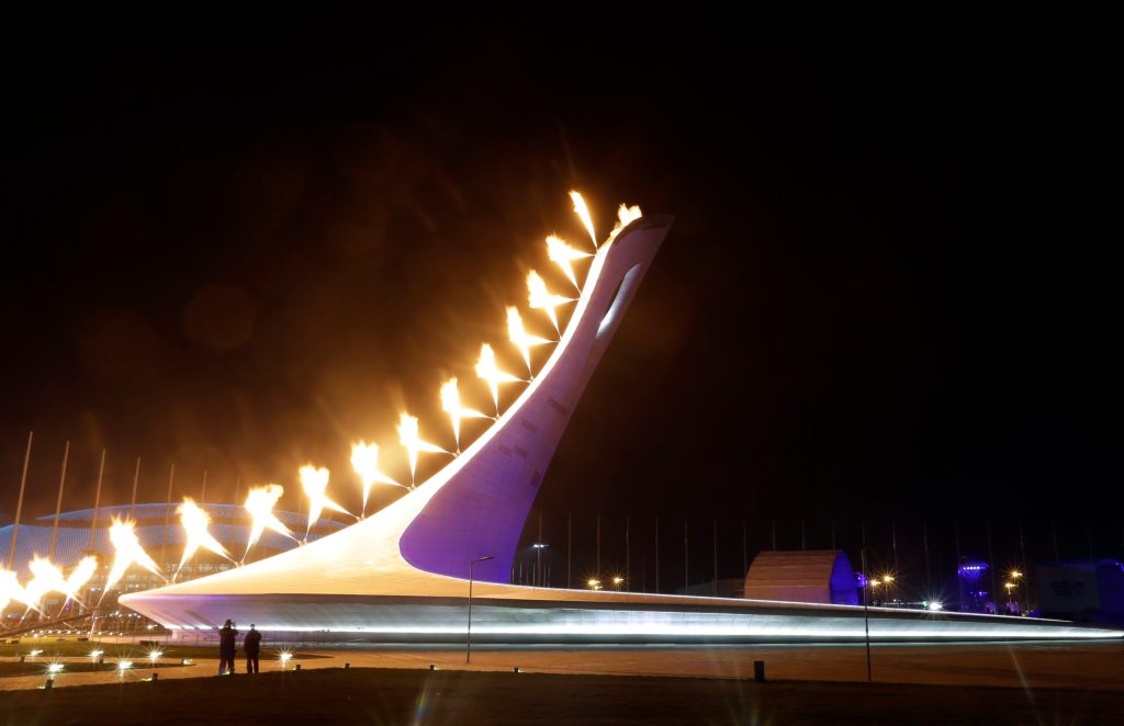 SOCHI SCENE: Lighting the torch
